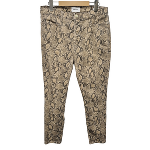 FRAME Le High Skinny Snakeskin Print Jeans High Rise Python Denim